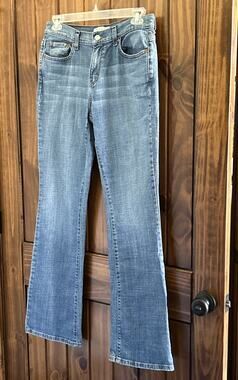 Levis 515 Jeans Women Bootcut 10 Long Medium Wash Stretch Boot Cut Denim Bin 1